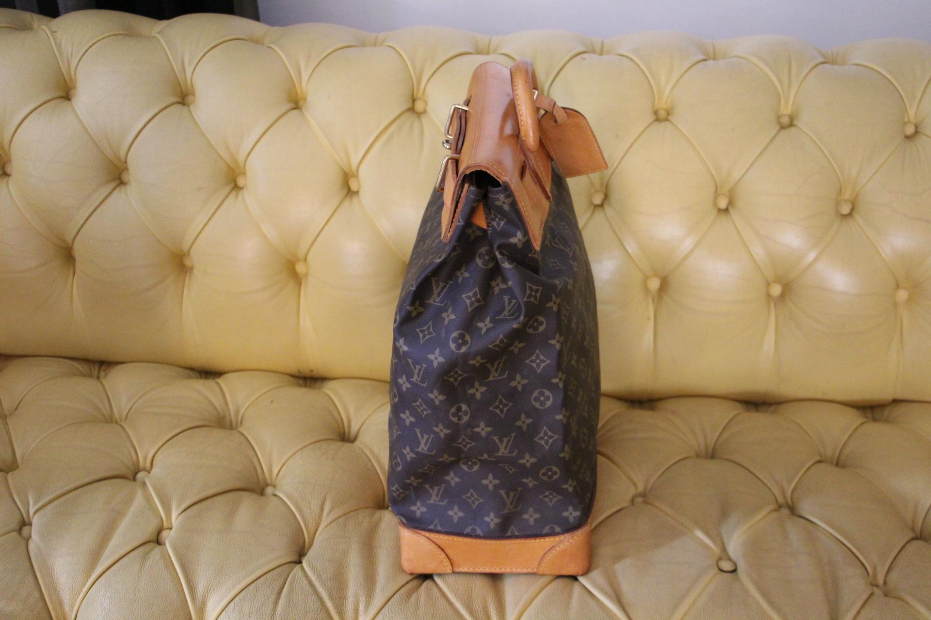 Brown Louis Vuitton Monogram Steamer Bag 35 , Louis Vuitton travel Bag