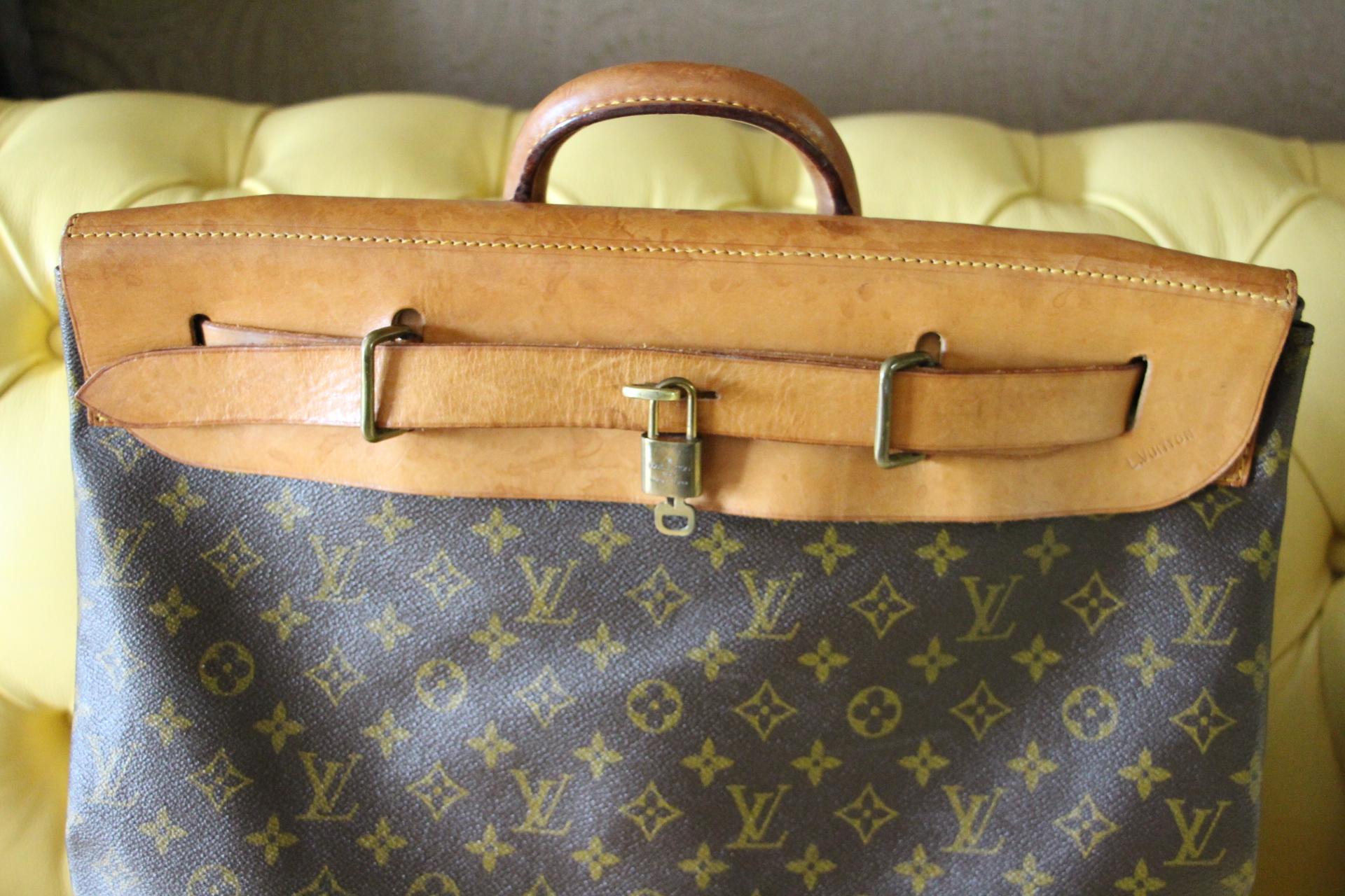 French Louis Vuitton Monogram Steamer Bag 45