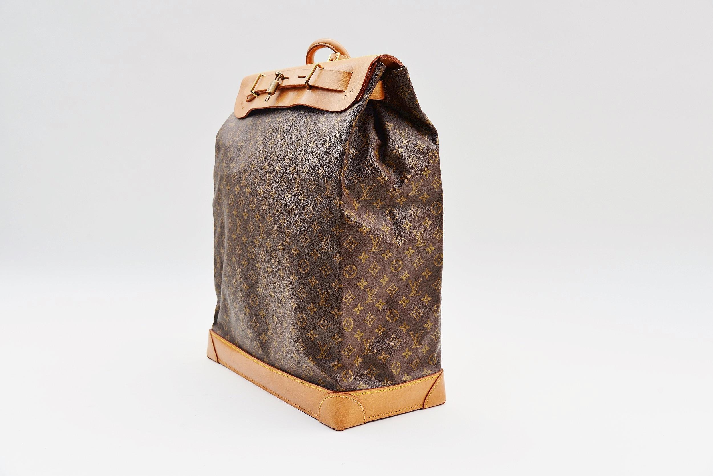 Brown Louis Vuitton Monogram Steamer Bag 45 
