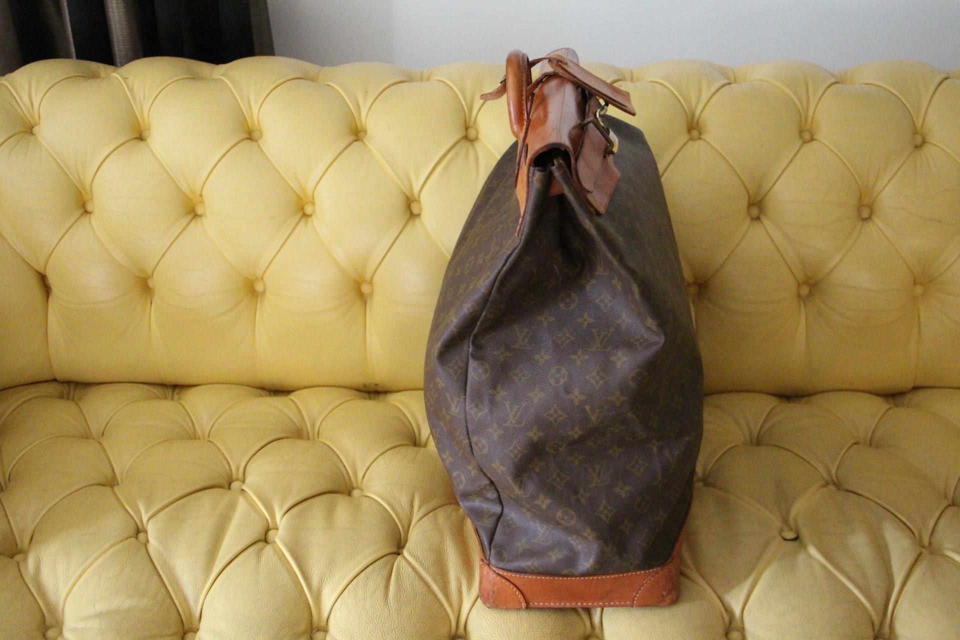 Louis Vuitton Monogram Steamer Bag 45, Louis Vuitton travel Bag In Good Condition For Sale In Saint-ouen, FR