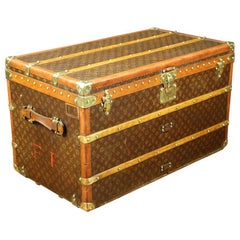 Antique Louis Vuitton Monogram Steamer Trunk