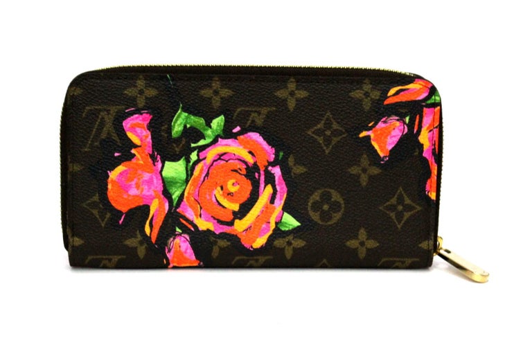 Louis Vuitton Stephen Sprouse Monogram Roses Zippy Wallet Zip Around Flowers  861910