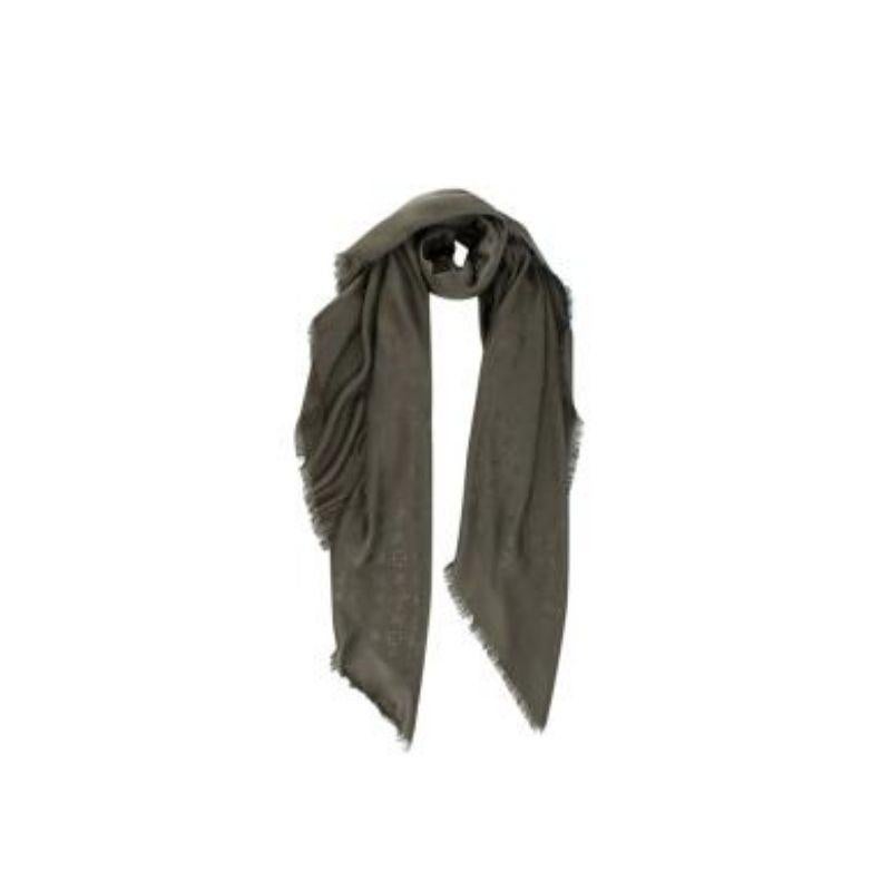 Louis Vuitton Verone Logomania Monogram Wool Scarf at 1stDibs