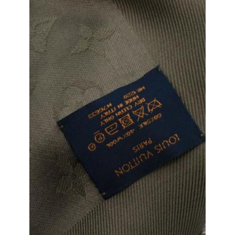 Louis Vuitton Monogram Steppe Silk & Wool Scarf For Sale 2
