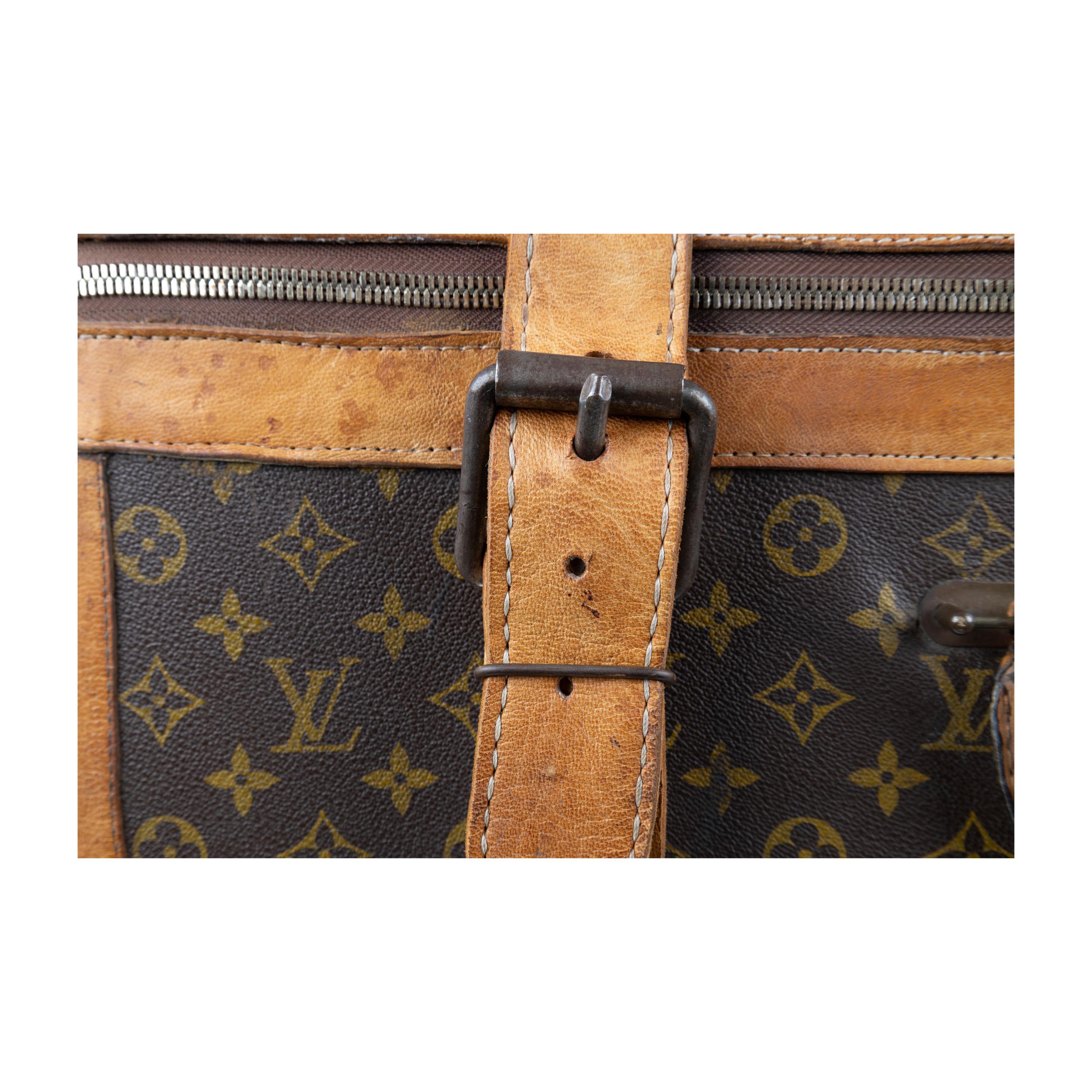 Louis Vuitton Monogram Stratos 60 Travel Bag - '80s In Fair Condition For Sale In Milano, IT