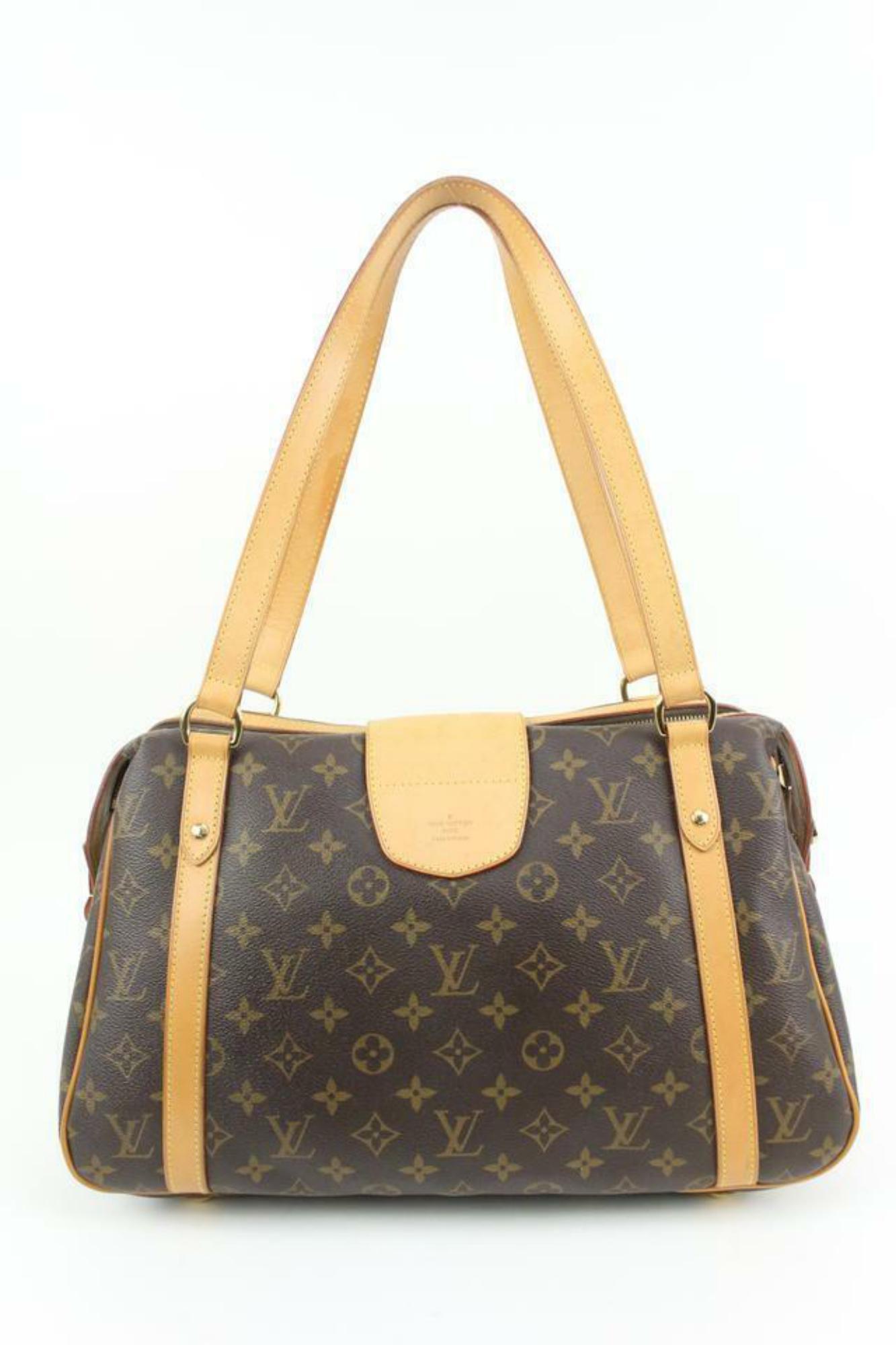 Louis Vuitton Monogram Stresa PM Bowler Shoulder Bag 32L26a For Sale 2