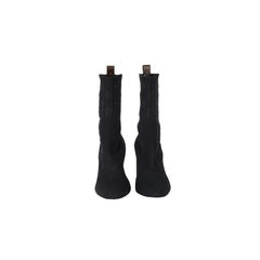 Louis Vuitton Monogram Stretch Fabric Silhouette Ankle Boots - '20s