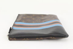 Louis Vuitton Monogram Stripe Pochette Plate MM Zip Pouch 1130lv28