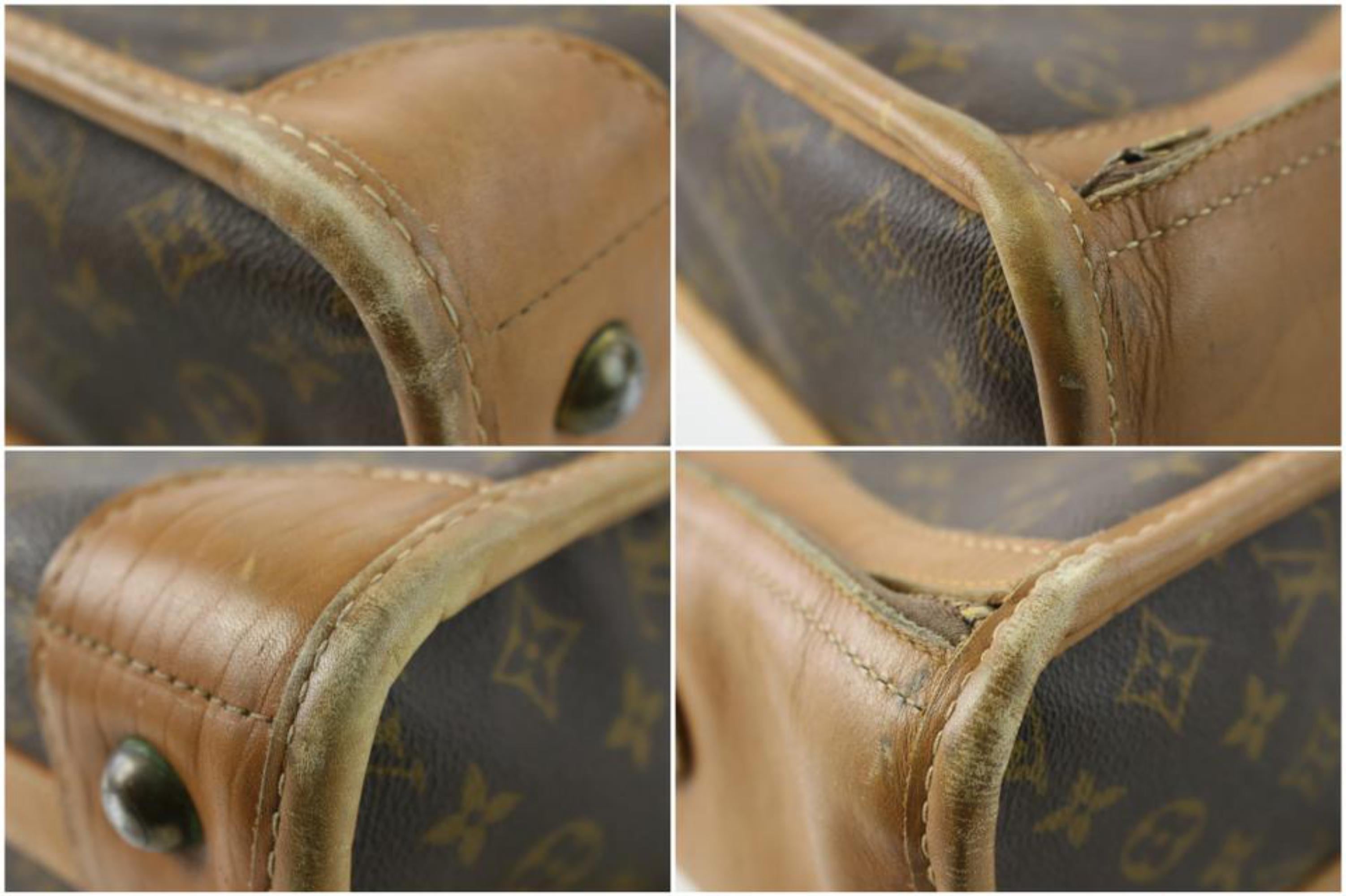 Louis Vuitton Monogram Suitcase 10lz0717 Brown Coated Canvas Weekend/Travel Bag For Sale 6