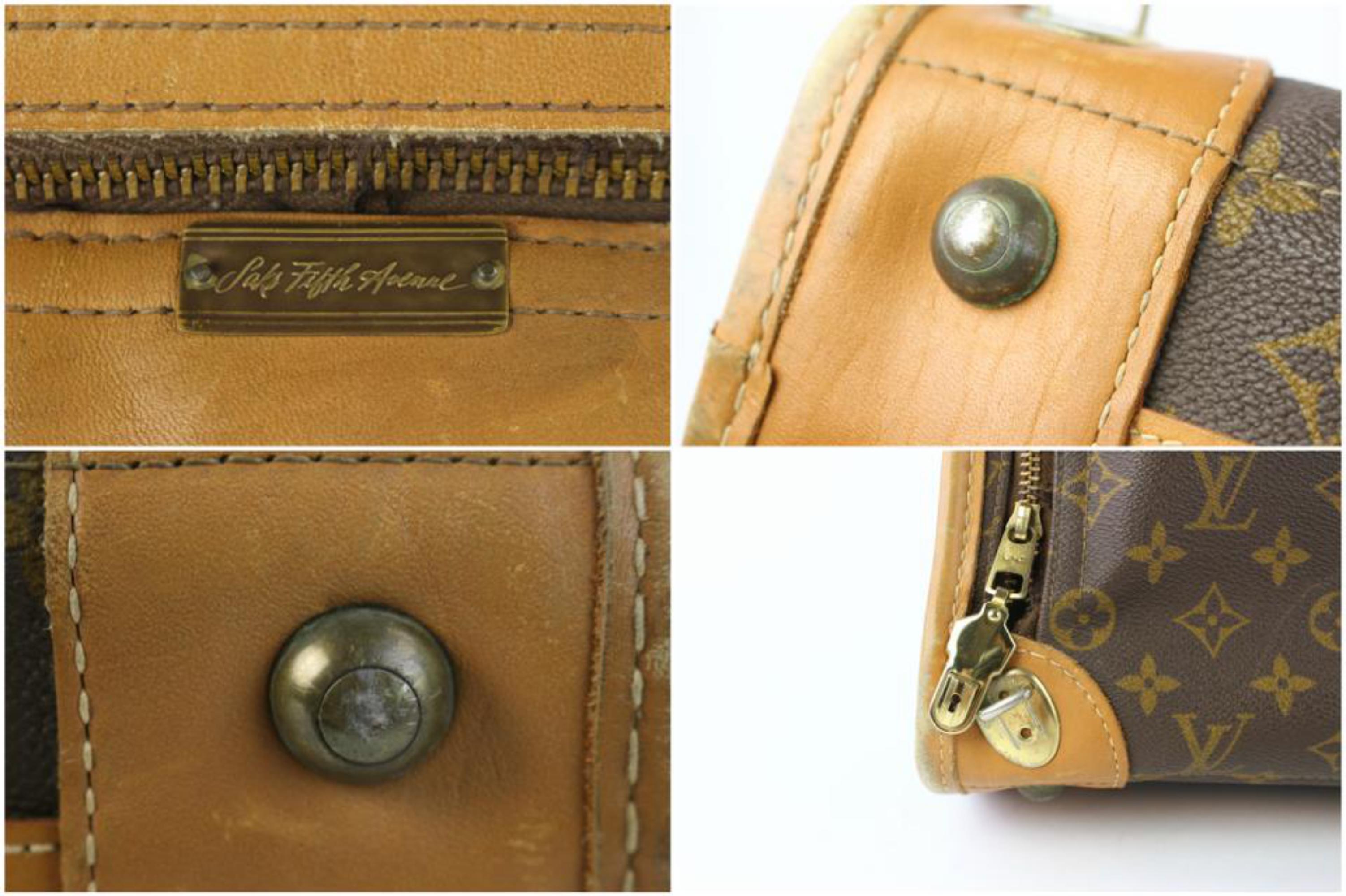 Women's Louis Vuitton Monogram Suitcase 10lz0717 Brown Coated Canvas Weekend/Travel Bag For Sale