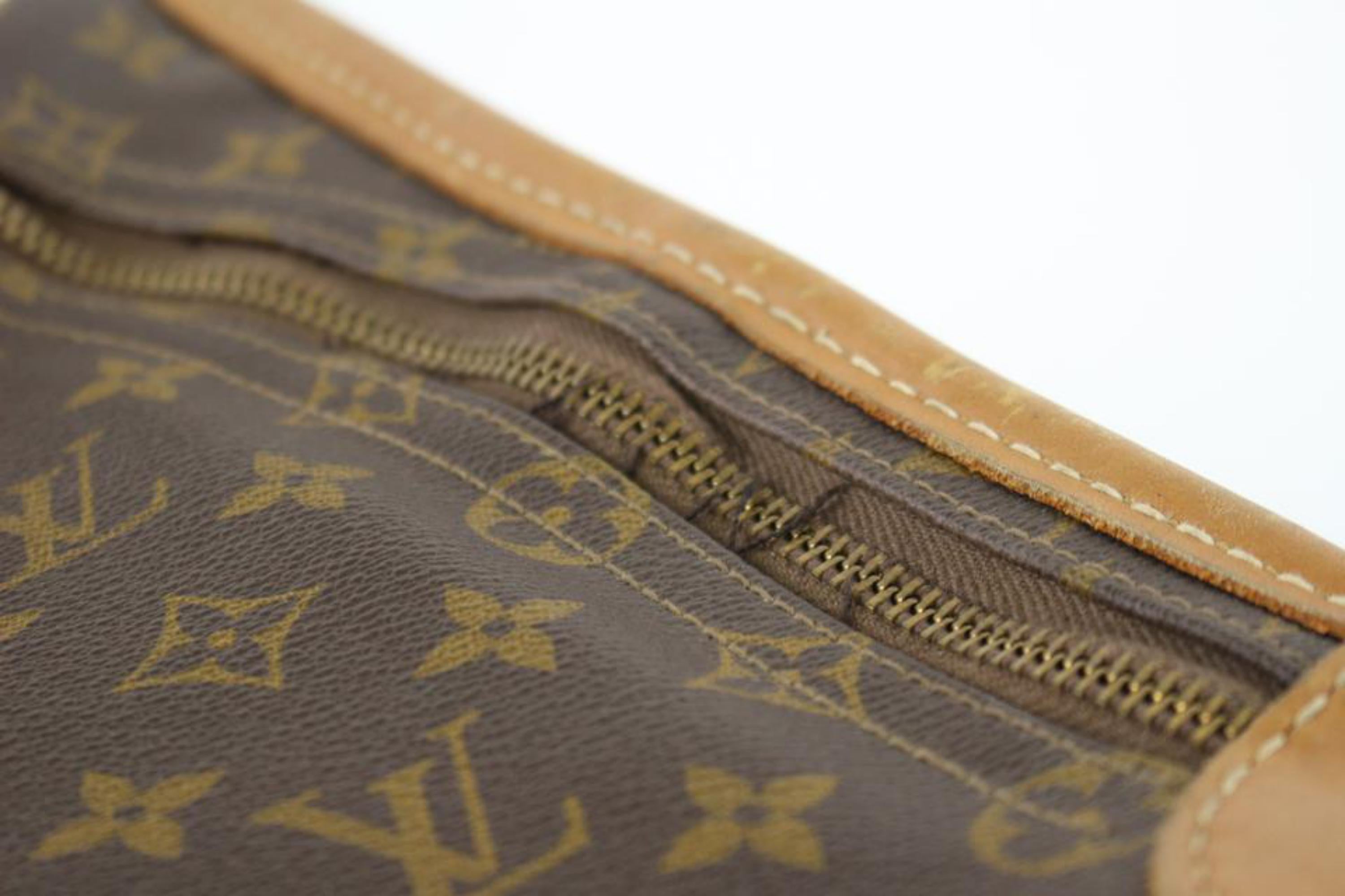 Louis Vuitton Monogram Suitcase 10lz0717 Brown Coated Canvas Weekend/Travel Bag For Sale 1