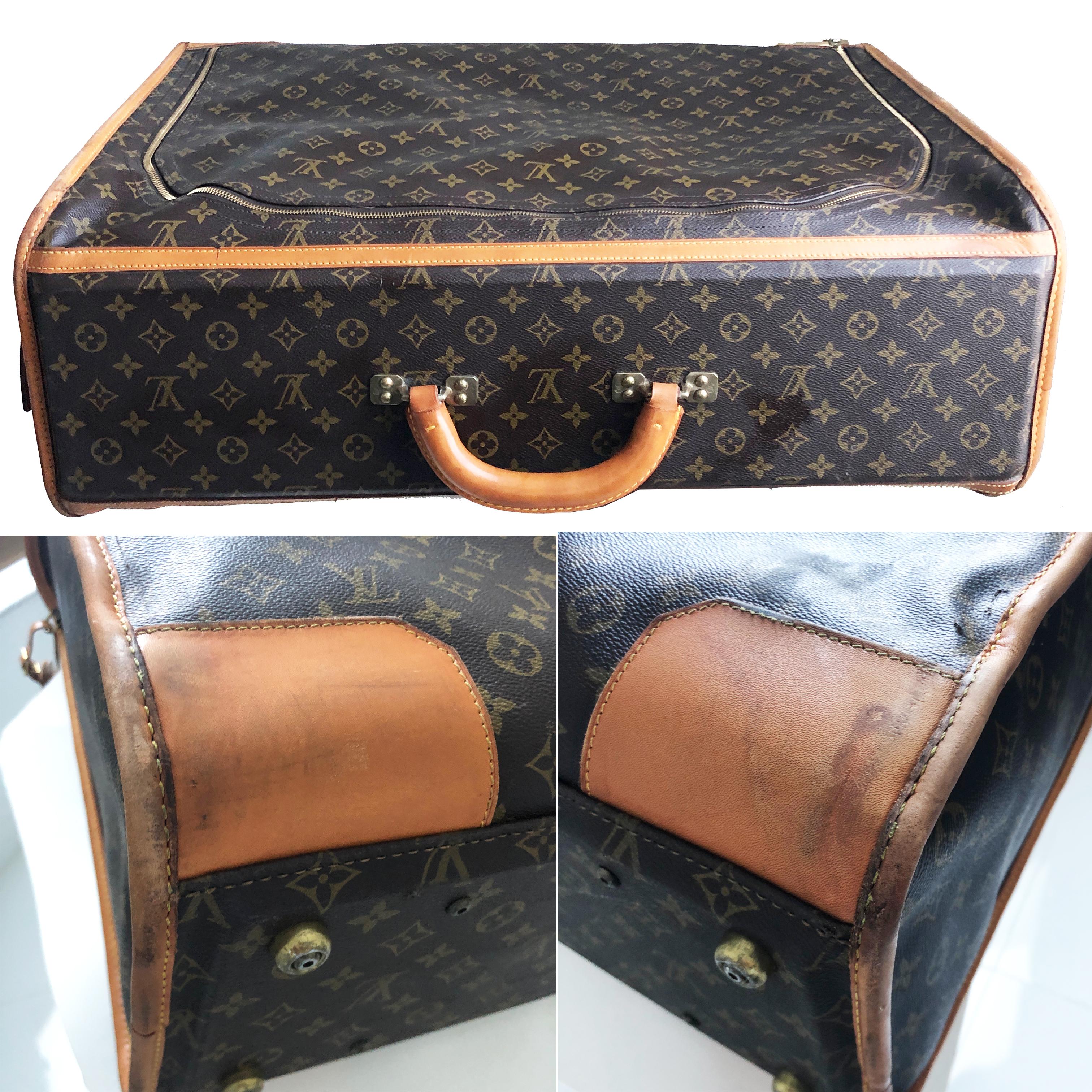 Louis Vuitton Monogram Suitcase Large Luggage with Combination Lock & ID Tag VTG In Good Condition For Sale In Port Saint Lucie, FL