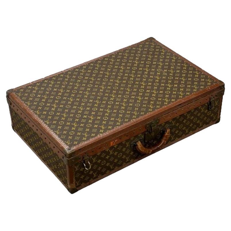 Louis Vuitton Monogram Suitcase / Luggage or Trunk, Alzer 80, Mid 20th Century For Sale