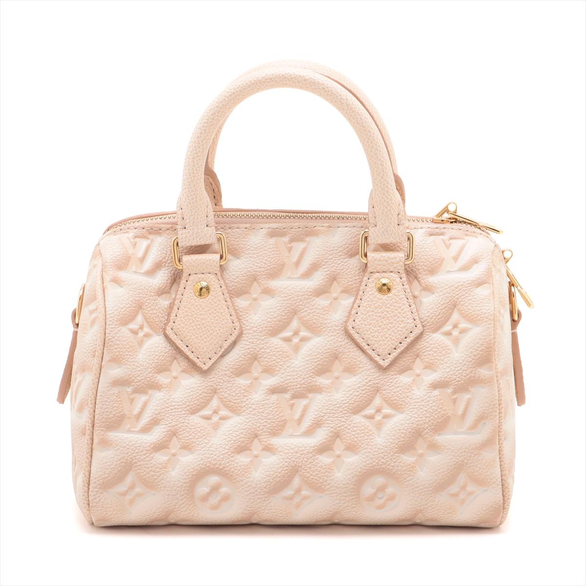 Louis Vuitton Monogram Summer Stardust Empreinte Speedy Bandoulière 20 Pink In Good Condition In Humacao, PR