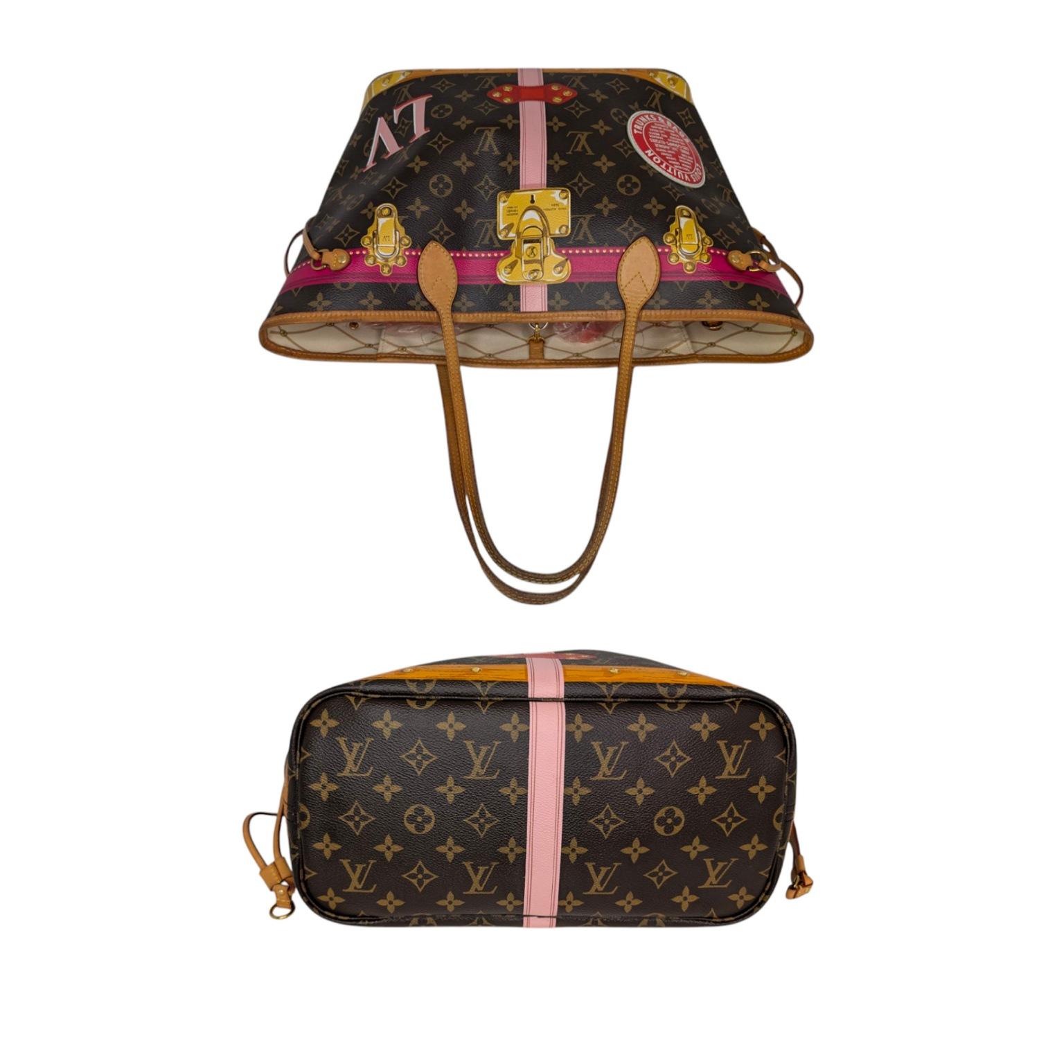 Women's Louis Vuitton Monogram Summer Trunks Limited Edition Neverfull MM Tote For Sale