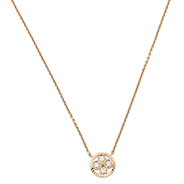 Monogram Sun diamond earrings in rose gold, Louis Vuitton