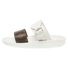 Louis Vuitton Monogram Sunbath Slide Sandals Size 38