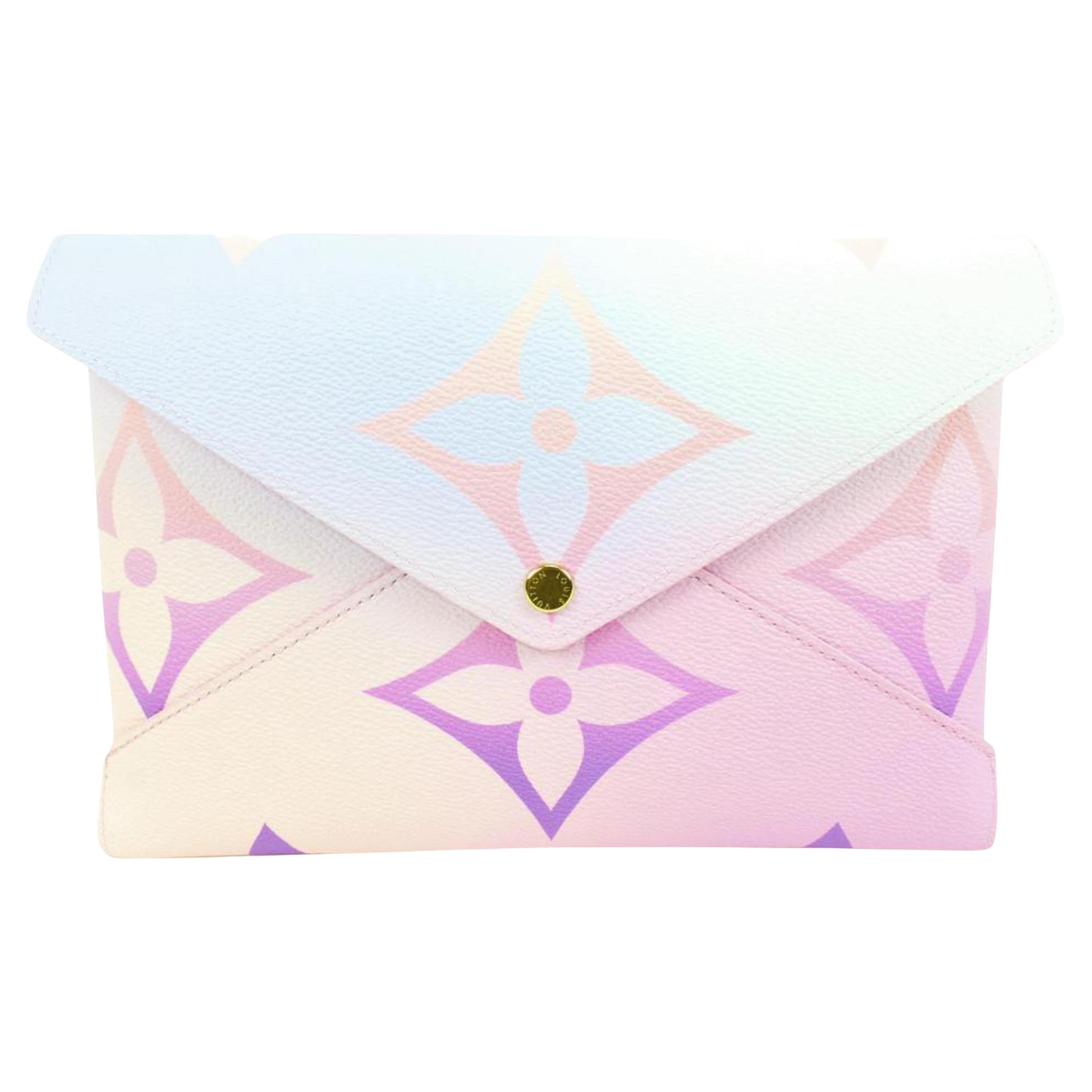 Louis Vuitton Monogram Sunrise Pastel Kirigami GM Envelope Pochette  66lz418s at 1stDibs
