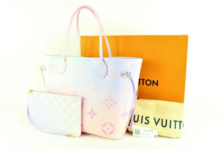 Louis Vuitton Monogram Sunrise Pastel Neverfull MM Tote with Pouch