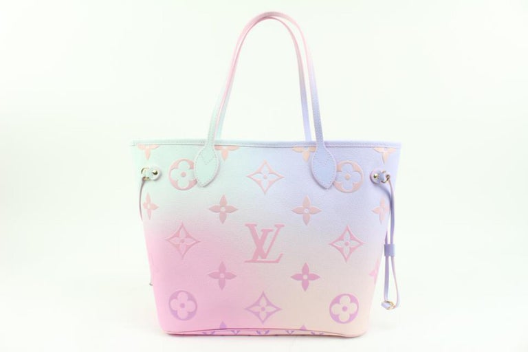 Louis Vuitton Monogram Sunrise Pastel Neverfull MM Tote with Pouch 78lz418s  at 1stDibs