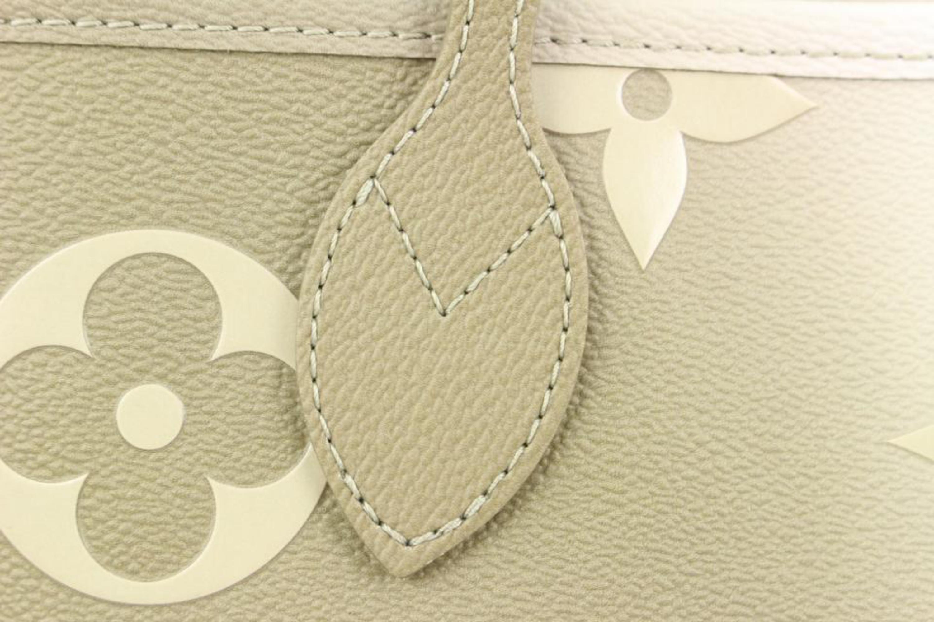 Women's Louis Vuitton Monogram Sunset Kaki  Neverfull MM Tote Bag with Pouch 89lk412s