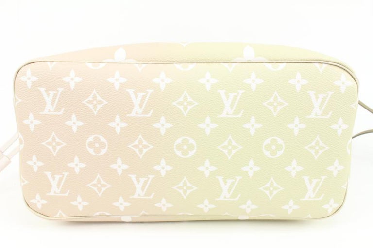 Louis Vuitton Monogram Sunset Khaki Neverfull MM Tote Bag 80lz418s For Sale  at 1stDibs