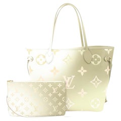 Louis Vuitton Monogram Sunset Khaki Neverfull MM Tote Bag with Pouch 81lz418s