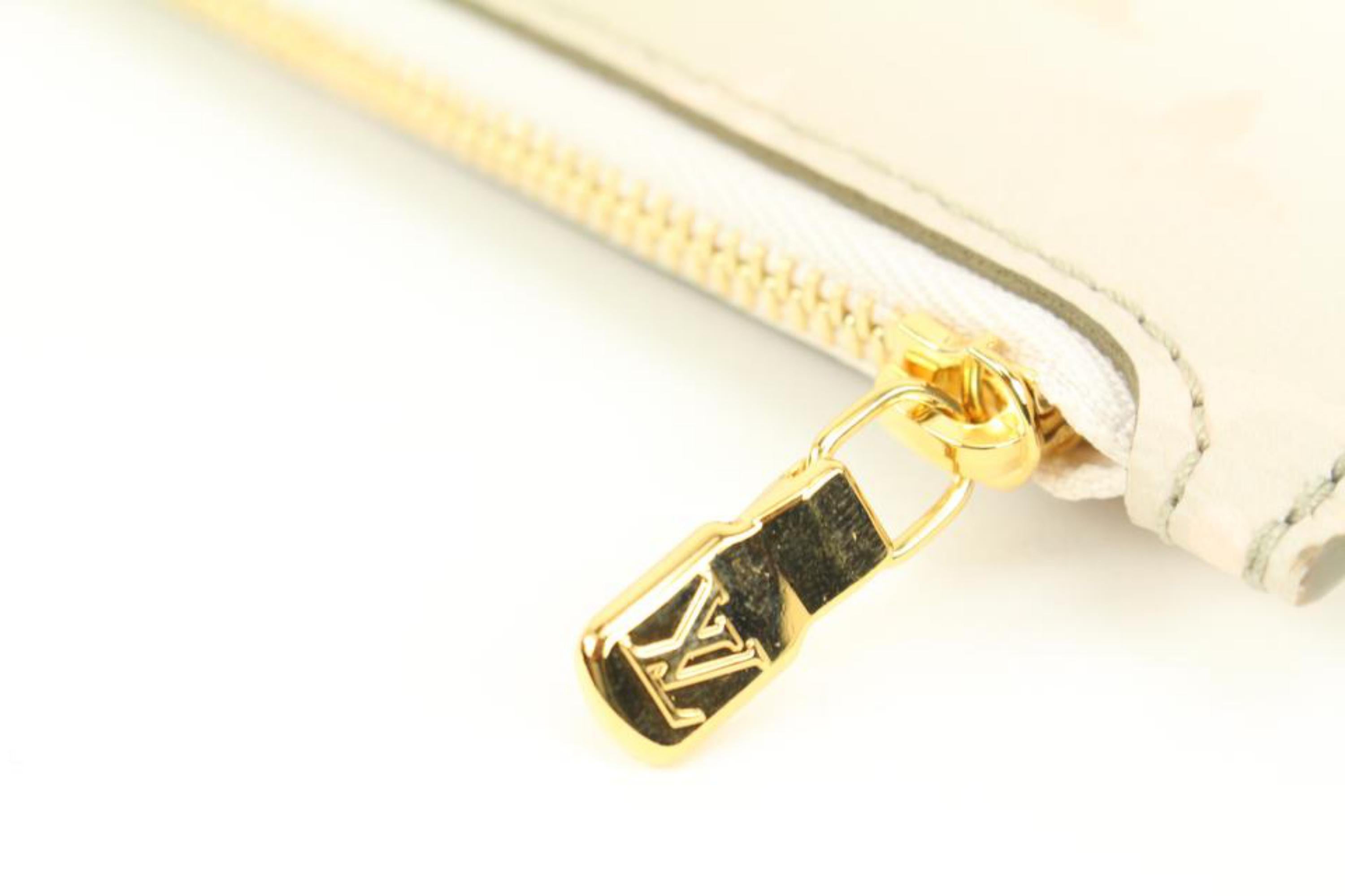 Louis Vuitton Monogramm Sunset Khaki Neverfull Pochette MM oder GM Handgelenktasche Damen im Angebot