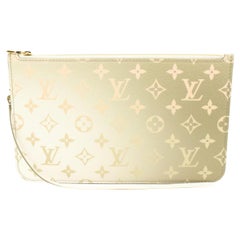 Louis Vuitton Yellow EPI Leather Neverfull Pochette GM Wristlet Pouch 863415