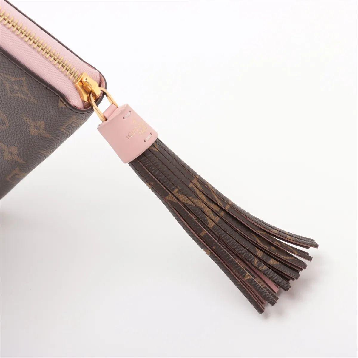 Louis Vuitton Portafoglio Monogram Tassel Zippy Rose Ballerine in vendita 8