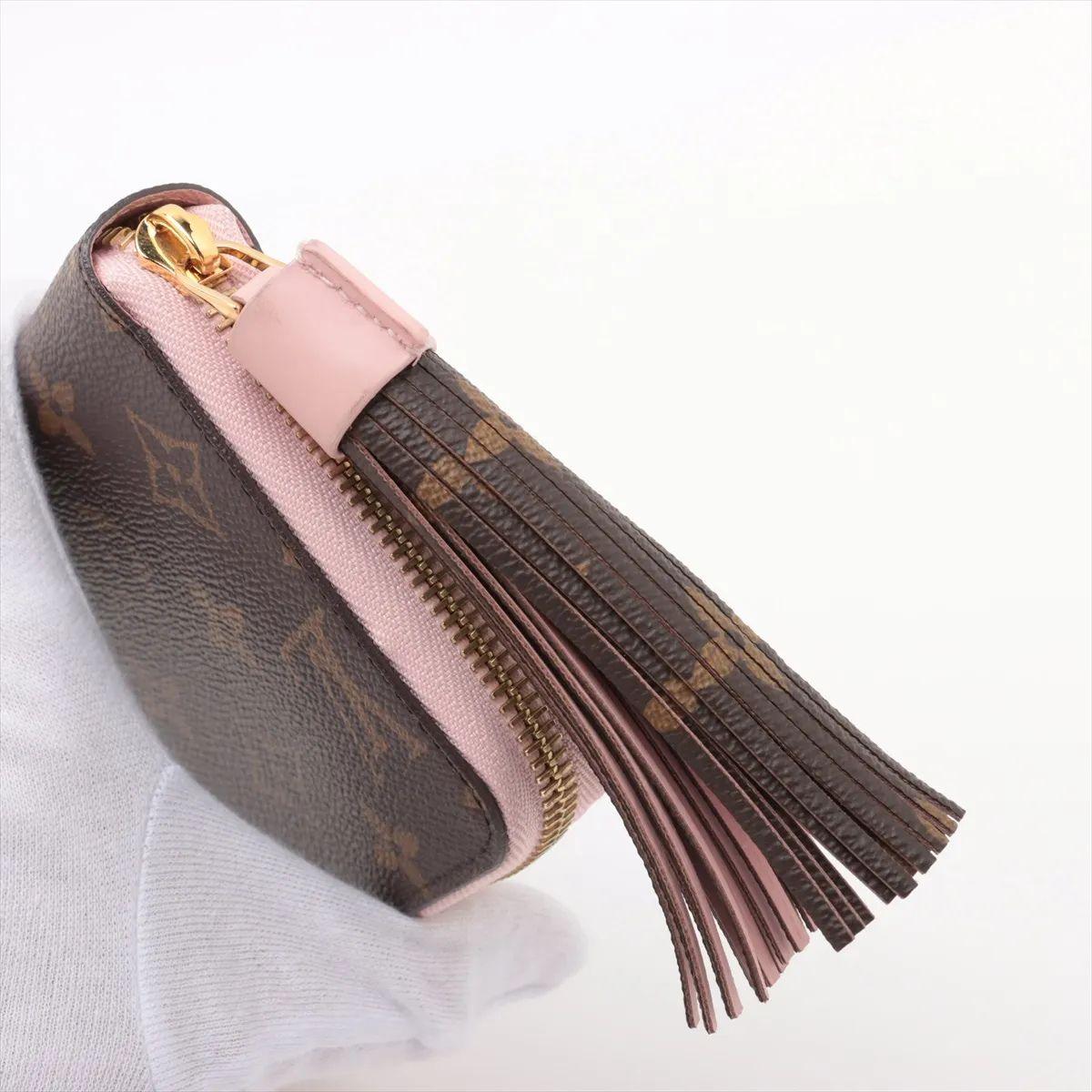 Louis Vuitton Portafoglio Monogram Tassel Zippy Rose Ballerine in vendita 9