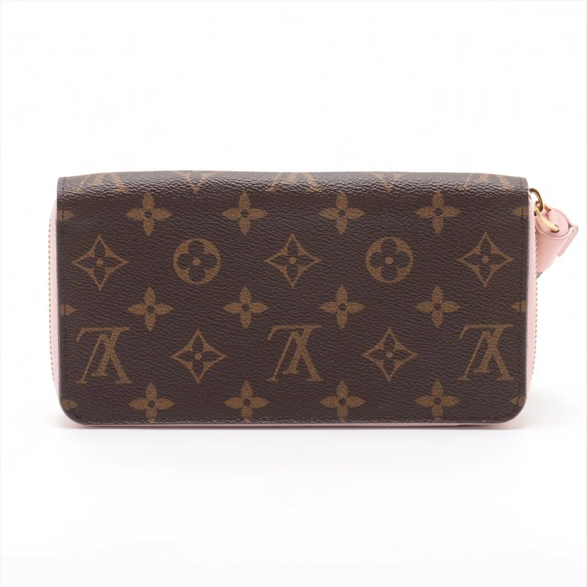 Nero Louis Vuitton Portafoglio Monogram Tassel Zippy Rose Ballerine in vendita