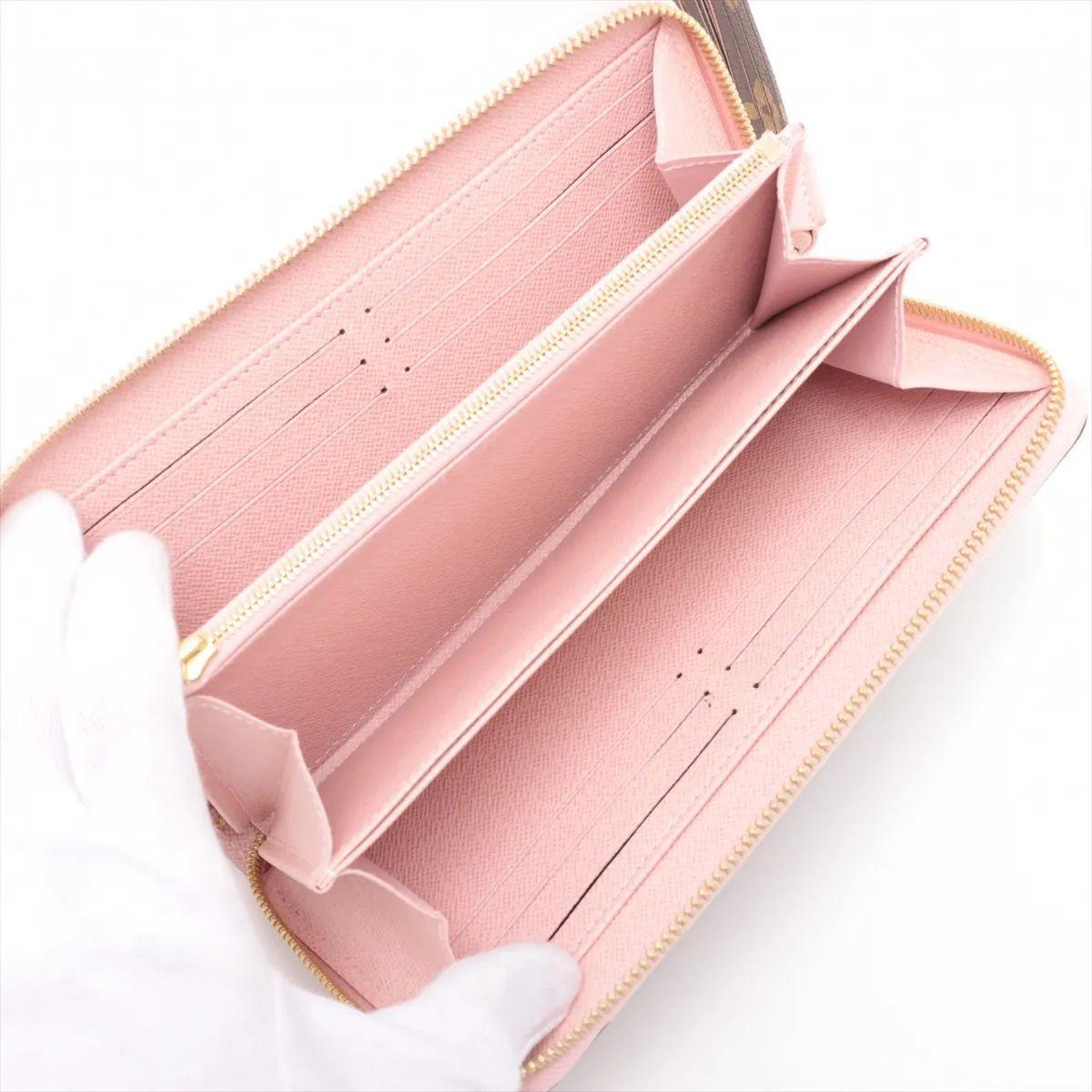 Donna Louis Vuitton Portafoglio Monogram Tassel Zippy Rose Ballerine in vendita