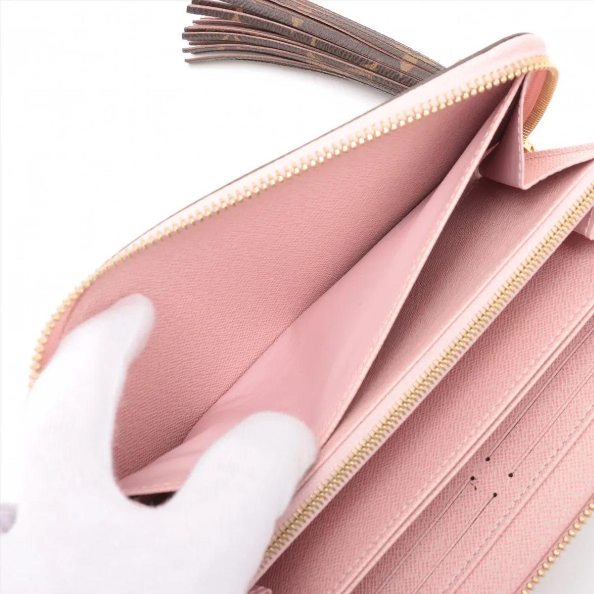 Louis Vuitton Portafoglio Monogram Tassel Zippy Rose Ballerine in vendita 2