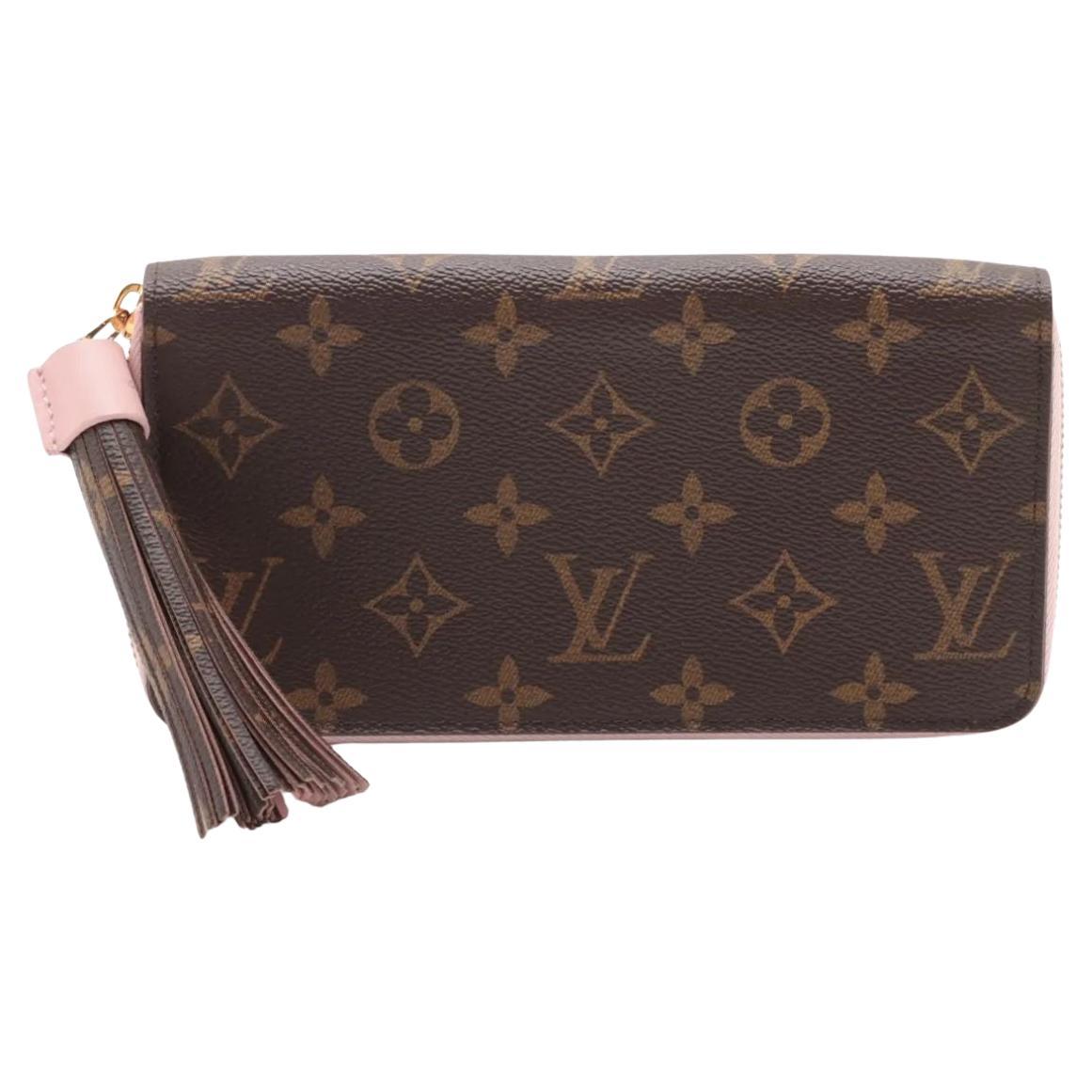 Louis Vuitton Portafoglio Monogram Tassel Zippy Rose Ballerine in vendita