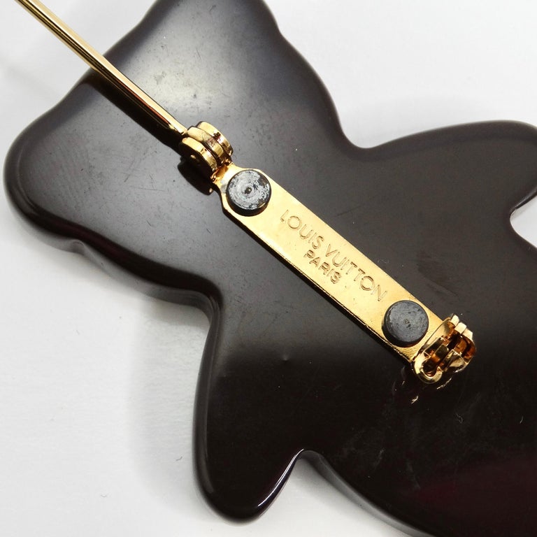 Louis Vuitton Monogram Teddy Bear Brooch For Sale at 1stDibs | lv