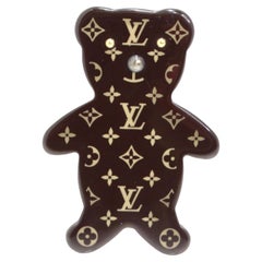 Used Louis Vuitton Monogram Teddy Bear Brooch