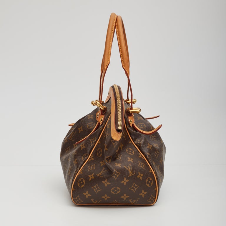 Louis Vuitton Monogram Canvas GM Leather Tote Tivoli Shoulder Bag Lv-0602n-0016