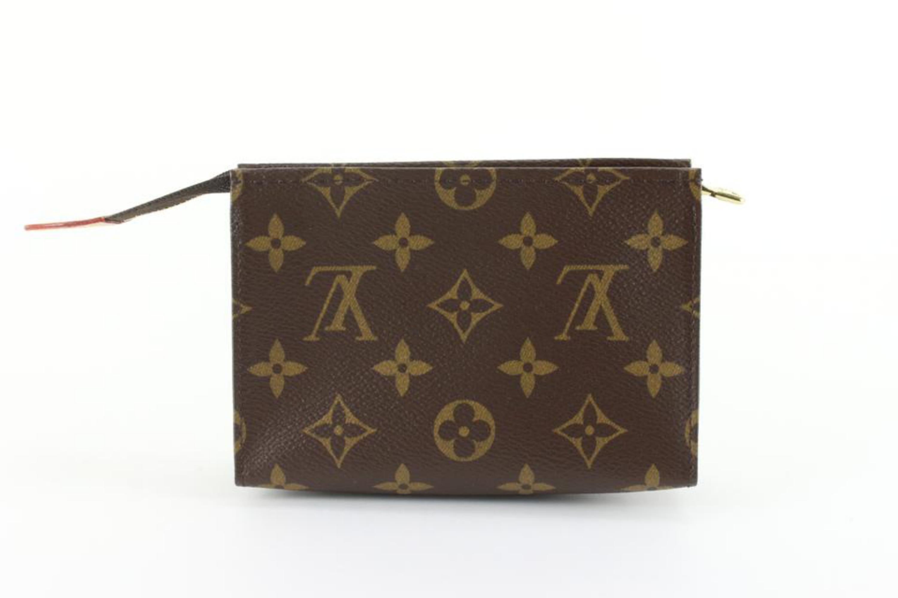 Women's Louis Vuitton Monogram Toiletry Pouch 15 Cosemtic Pouch Pochette Toilette 17lk81