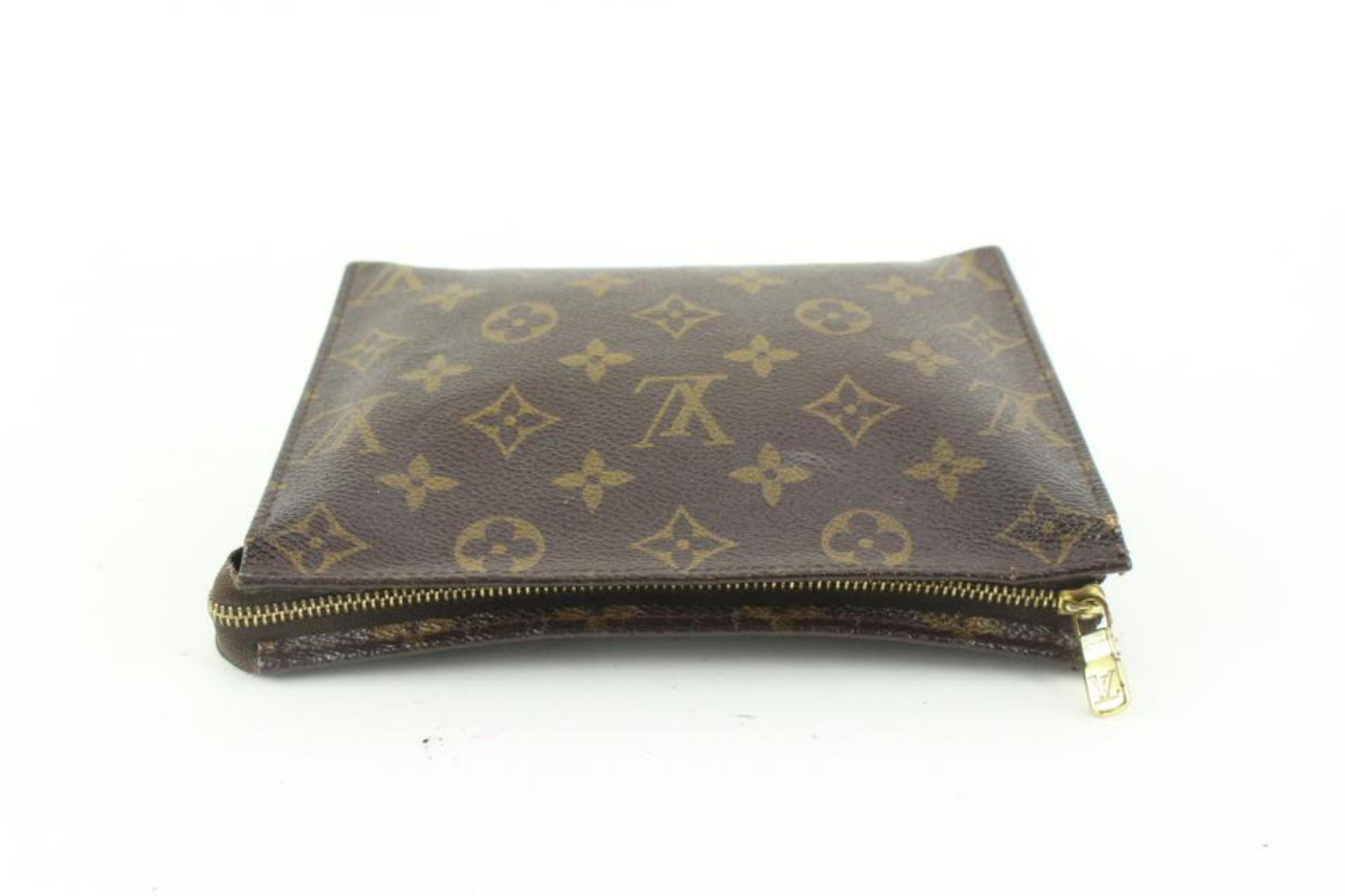 Louis Vuitton Monogram Toilettenbeutel 19 Kosmetiktasche Poche Toilette 16lv27 im Angebot 3