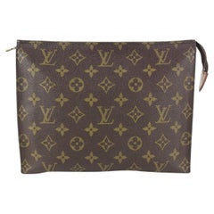Used Louis Vuitton Monogram Toiletry Pouch 26 Cosmetic Case 914lv34