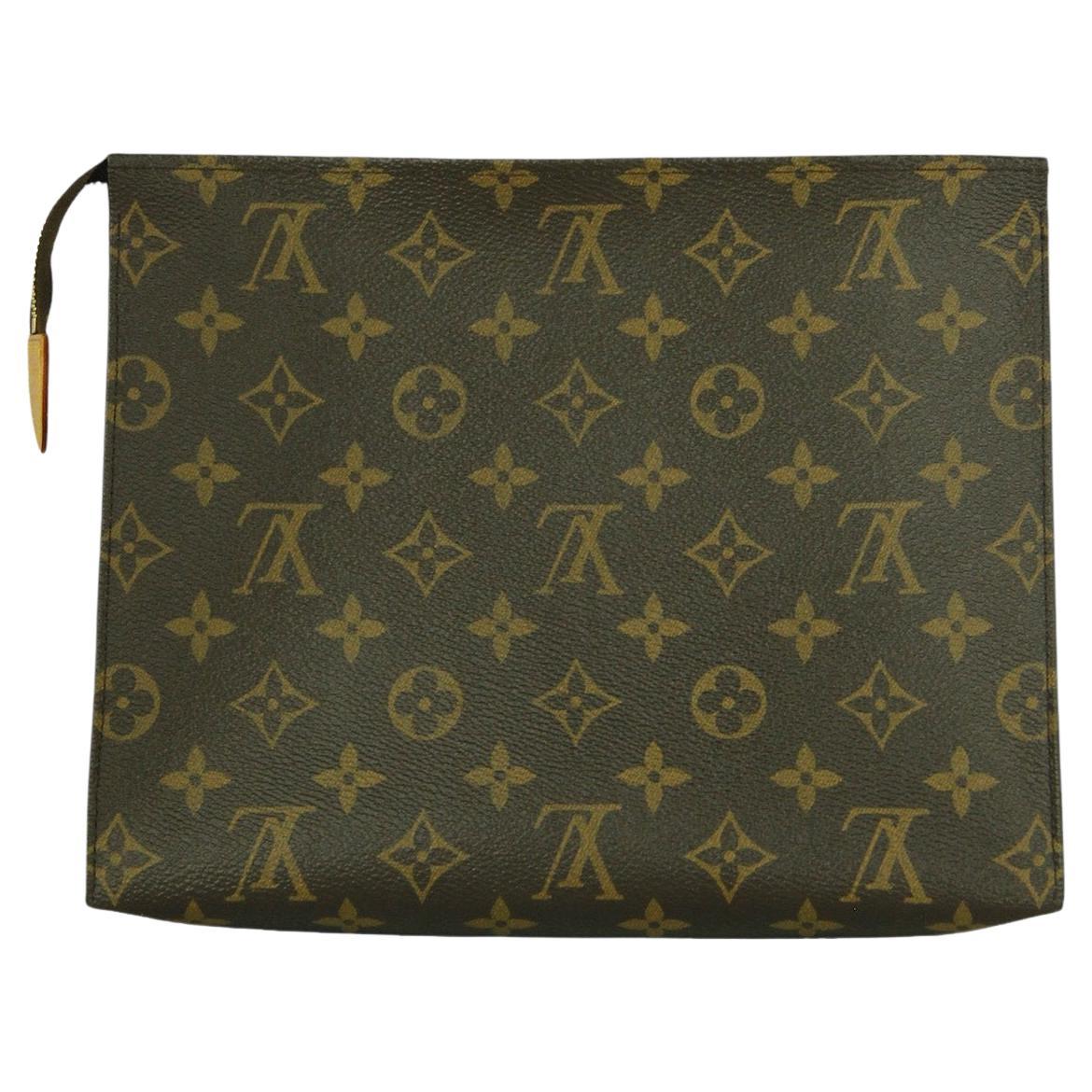 Black Louis Vuitton Monogram Toiletry Pouch 26 Cosmetic/Clutch Bag For Sale