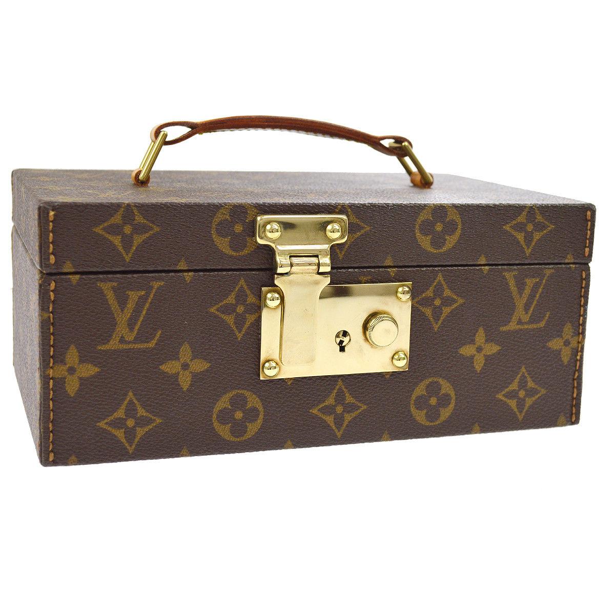 Louis Vuitton Monogram Top Handle Men's Jewelry Travel Storage Case With Keys
