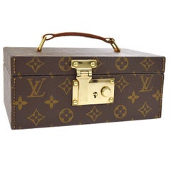 Louis Vuitton Monogram Top Handle Men's Jewelry Travel Storage Case With Keys (étui de voyage pour bijoux avec clés)