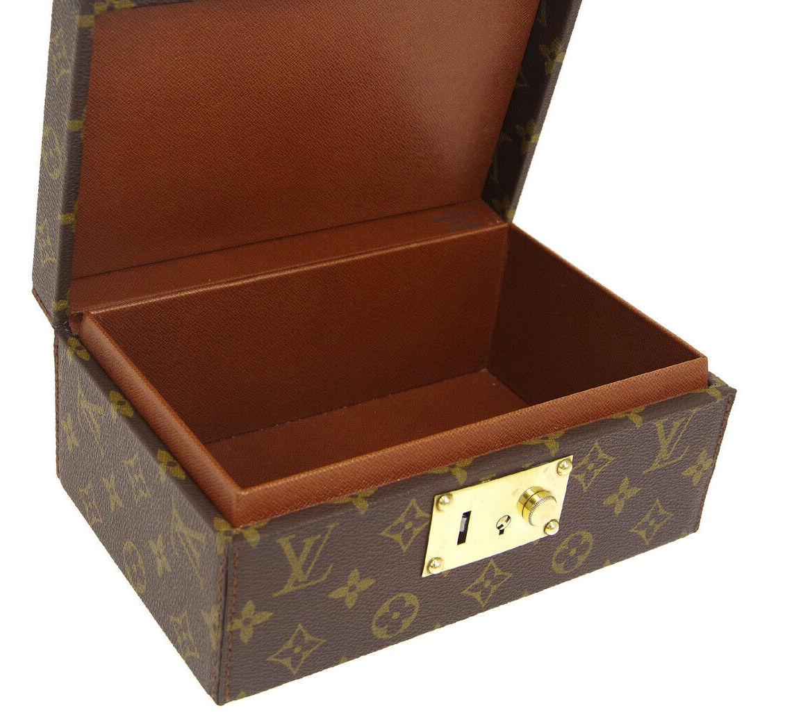 Louis Vuitton Monogram Top Handle Men's Women's Jewelry Travel Storage Case Bag 2