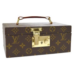 Louis Vuitton Monogram Top Handle Men's Women's Jewelry Travel Storage Case Bag