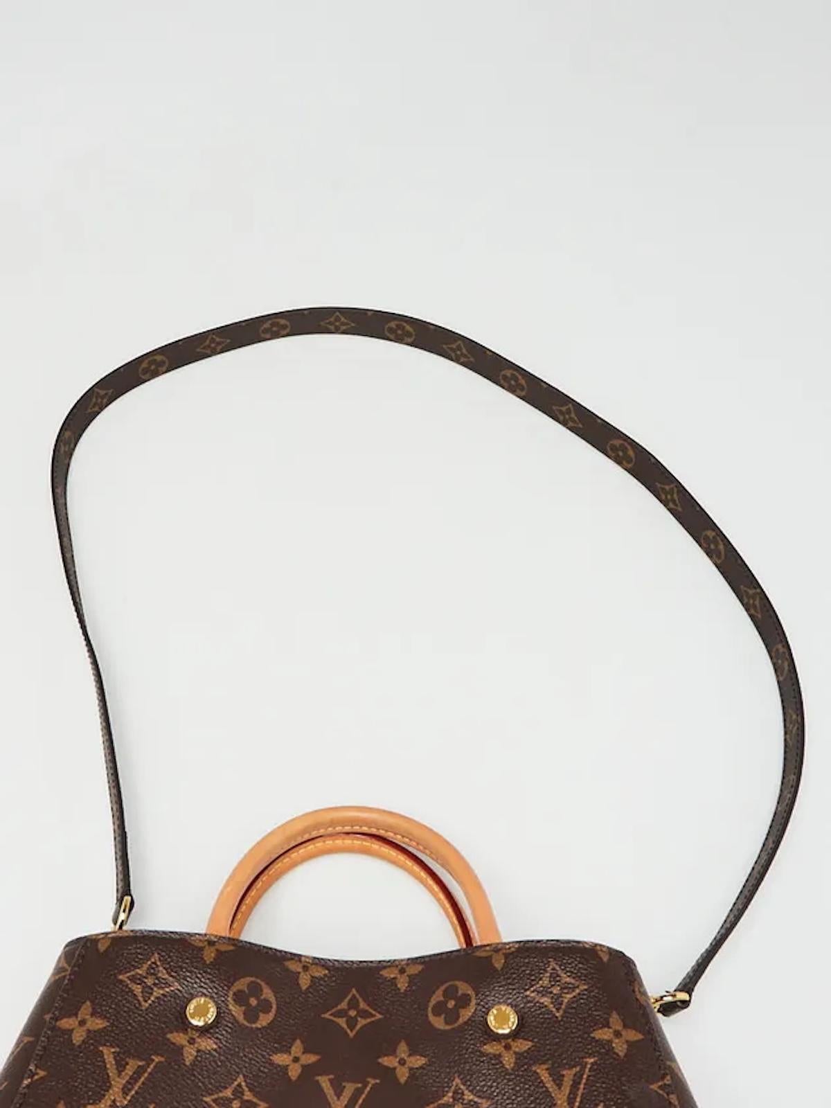 Louis Vuitton Monogram Top Handle Montaigne BB Bag For Sale 3