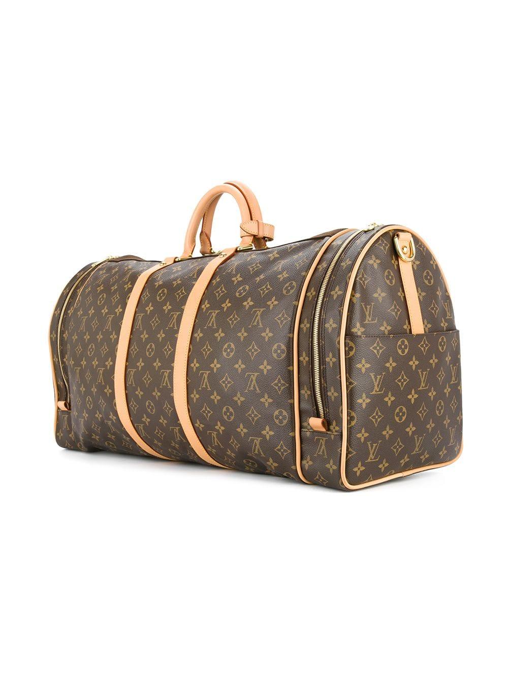 Louis Vuitton Monogram Travel Men's Women's Top Handle Weekender Duffle Bag für Damen oder Herren
