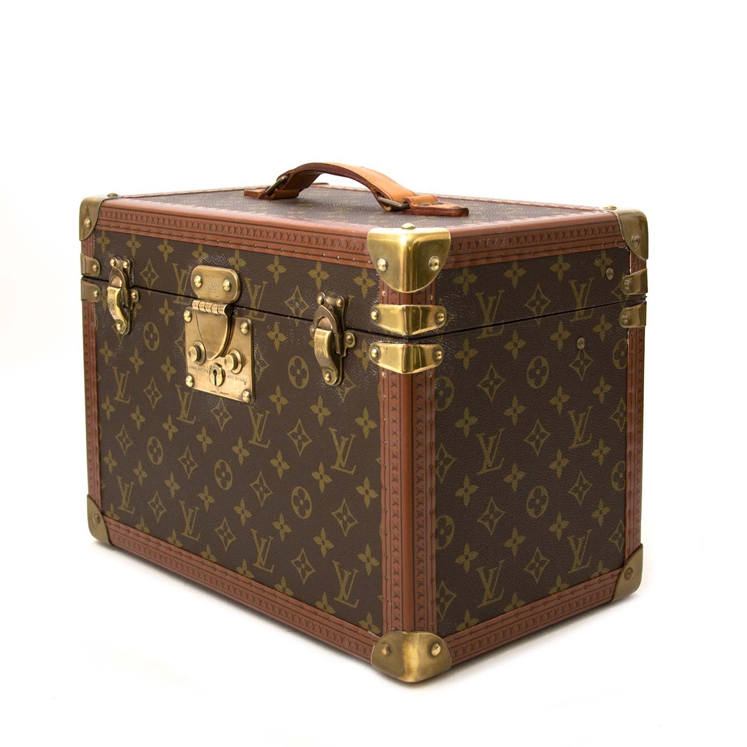 Brown Louis Vuitton Monogram Travel Trunk Case