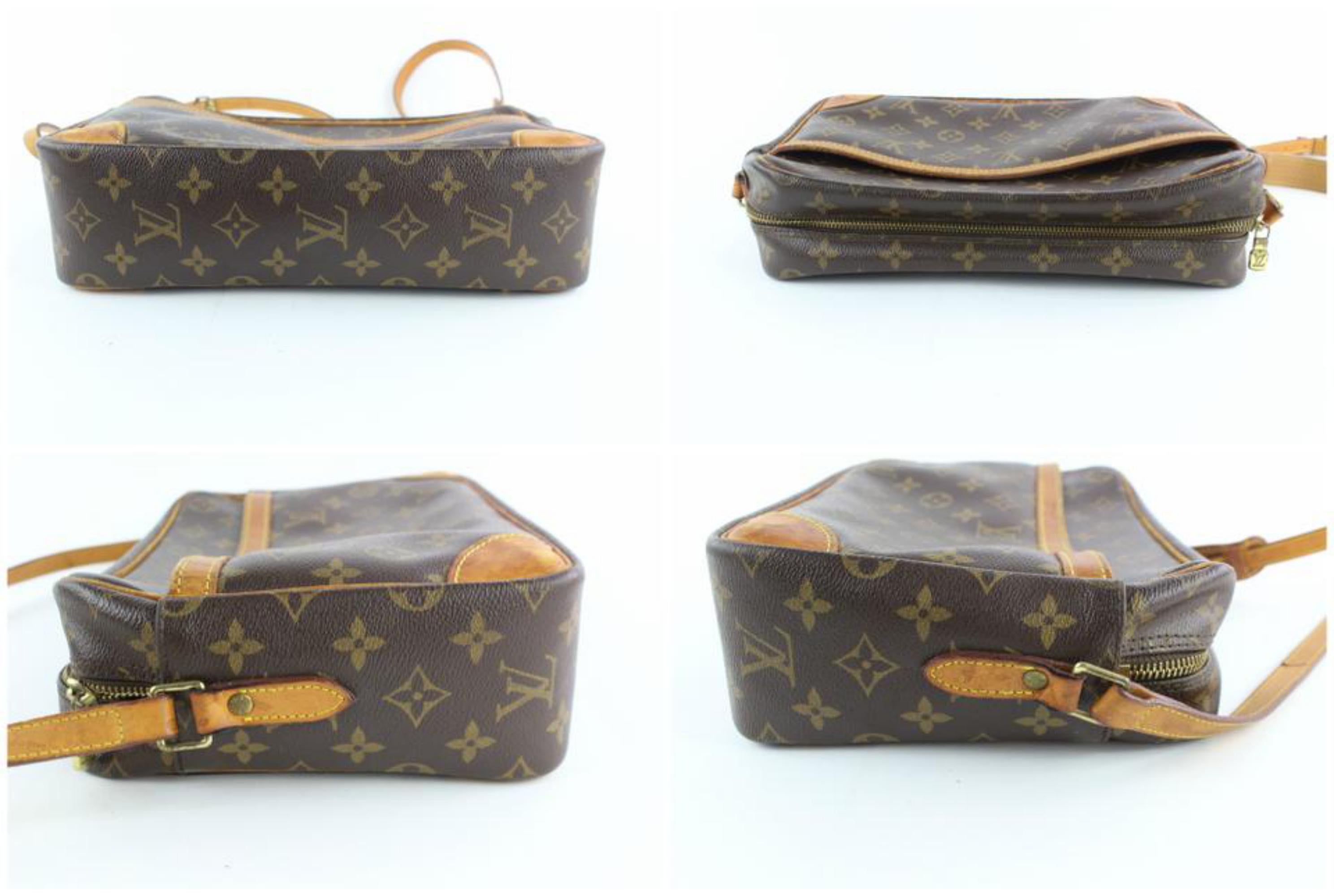 Louis Vuitton Monogram Trocadero 232938 Brown Coated Canvas Cross Body Bag For Sale 1